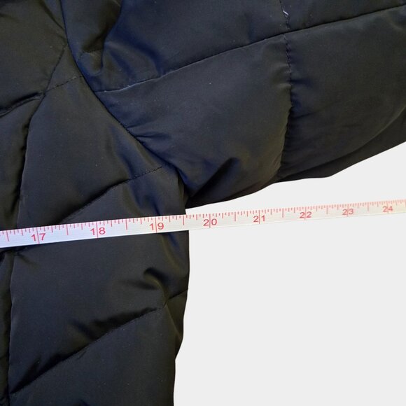 Cole Haan Signature Down & Feather Hooded Puffer Jacket Black M Winter Outerwear - Picture 9 of 11